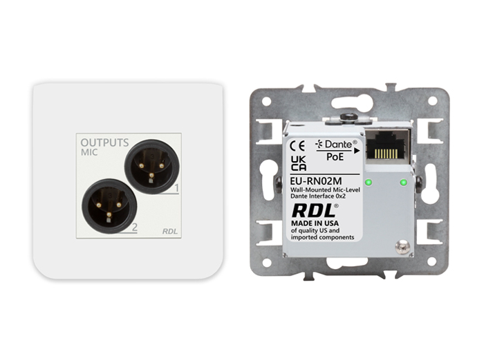 EU-RN02M Wall-Mounted Mic Output Dante Interface 0 x 2
