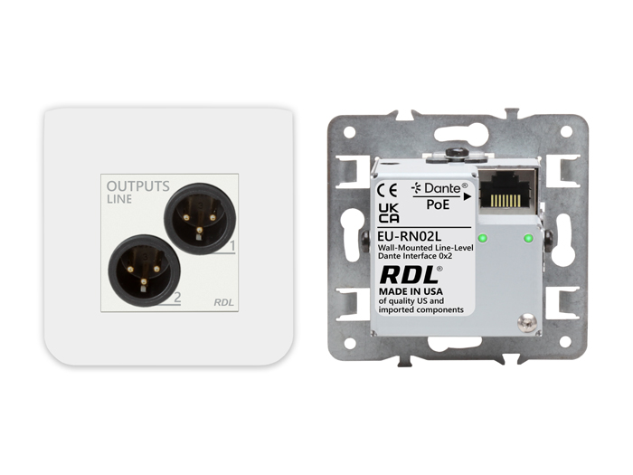 EU-RN02L Wall-Mounted Line Output Dante Interface 0 x 2
